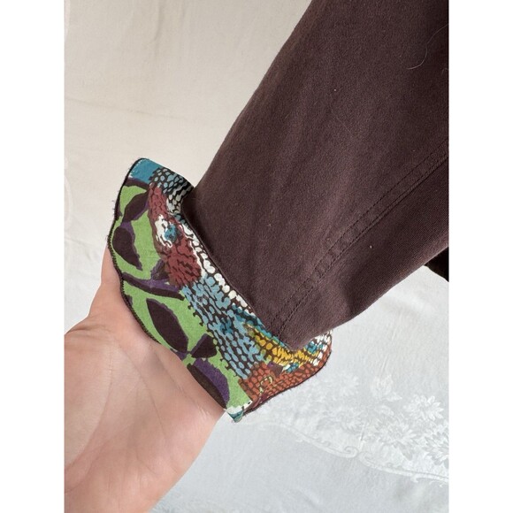 Julie G Boho Beaded Seashell Brown Front Tie Hippy Jacket Large Vintage - Picture 4 of 9